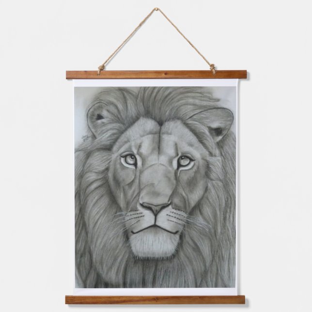 Majestic Lion Hanging Tapestry (Front)