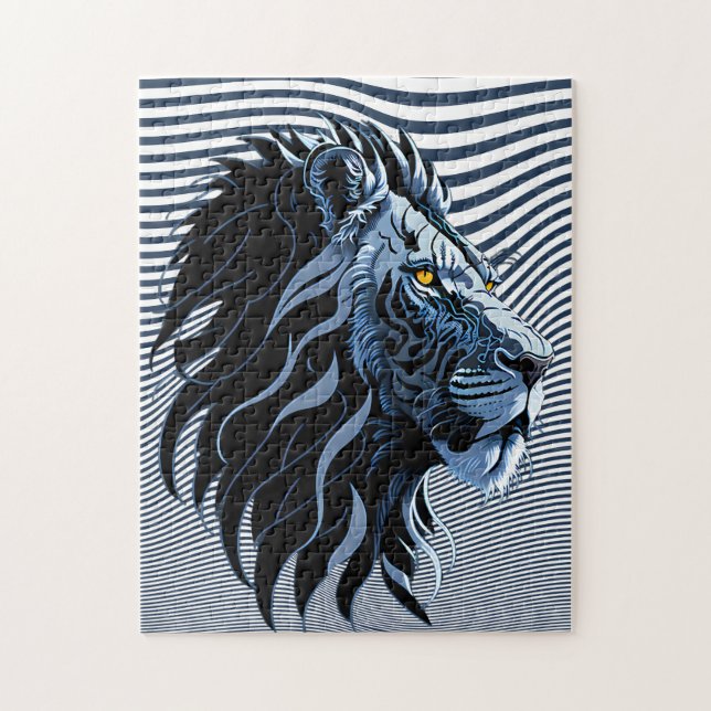 Majestic lion head jigsaw puzzle (Vertical)