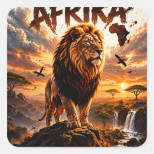 Majestic Lion Head Sticker
