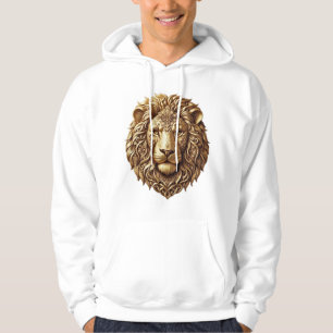 Majestic Lion Head Tribal Ornament Art Hoodie