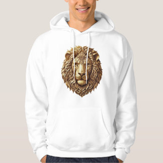 Majestic Lion Head Tribal Ornament Art Hoodie