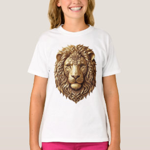 Majestic Lion Head Tribal Ornament Art Kids T-Shir T-Shirt
