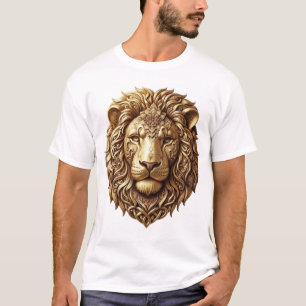 Majestic Lion Head Tribal Ornament Art T-Shirt