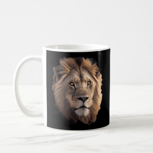 Majestic lion in the African savanna  1  Coffee Mug