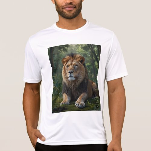 Majestic Lion in the Forest T_Shirt