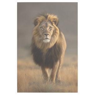 Majestic Lion in the Golden Savanna Gallery Wrap