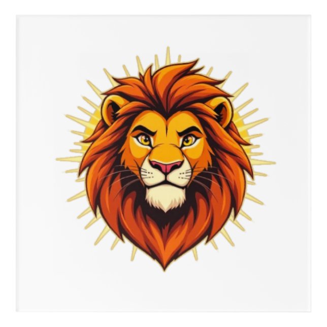 Majestic Lion – King of Power and Authority Acrylic Print (Front)