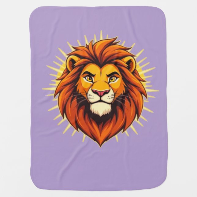 Majestic Lion – King of Power and Authority Baby Blanket (Front)