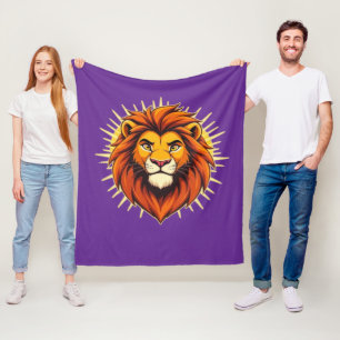 Majestic Lion – King of Power and Authority Fleece Blanket