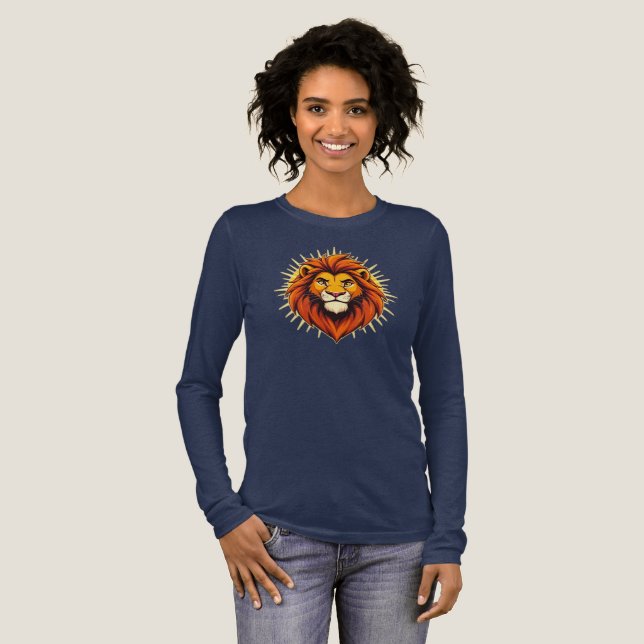 Majestic Lion – King of Power and Authority Tri-Blend Shirt (Full Front)