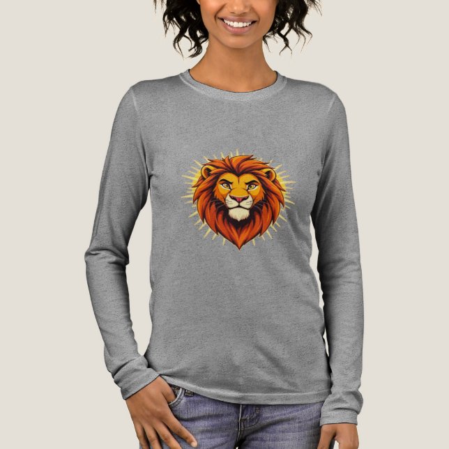 Majestic Lion – King of Power and Authority Tri-Blend Shirt (Front)