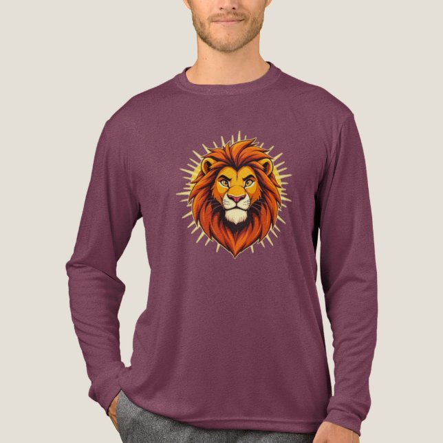 Majestic Lion – King of Power and Authority Tri-Blend Shirt (Front)