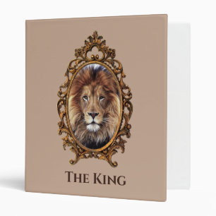 Majestic Lion King Vintage Portrait Father's Day 3 Ring Binder