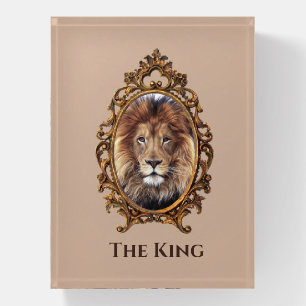 Majestic Lion King Vintage Portrait Father's Day Paperweight