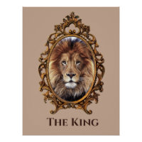 Majestic Lion King Vintage Portrait Father's Day