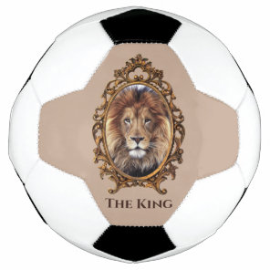 Majestic Lion King Vintage Portrait Father's Day Soccer Ball