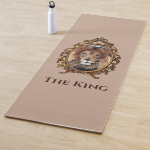 Majestic Lion King Vintage Portrait Father's Day Yoga Mat
