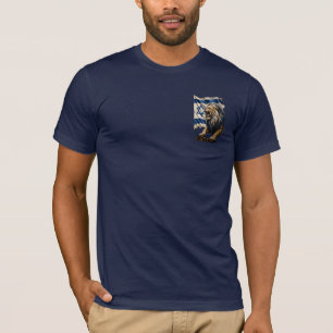 Majestic Lion of Judah with Israeli Flag T-Shirt