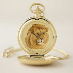 Majestic Lion Pocket Watch