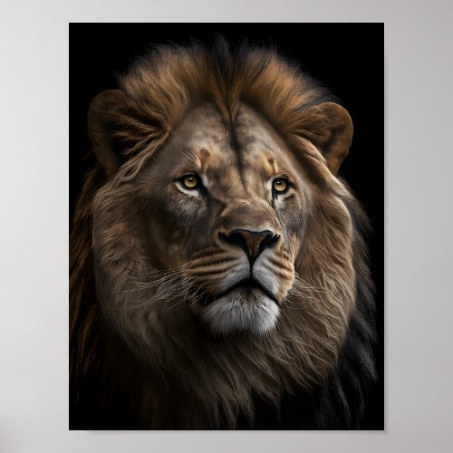 Majestic Lion Portrait Poster