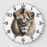 Majestic Lion Portrait Wall Clock