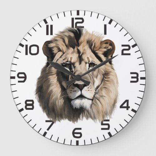 Majestic Lion Portrait Wall Clock