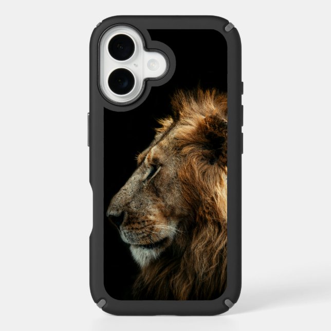"Majestic Lion Profile – Regal Wildlife Portrait" Speck iPhone Case (Front)