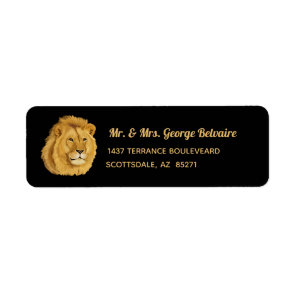 Majestic Lion Return Address Label