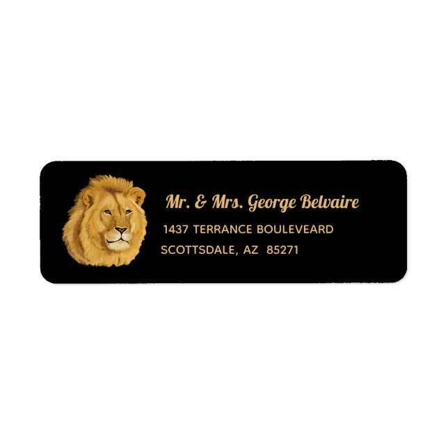 Majestic Lion Return Address Label (Front)