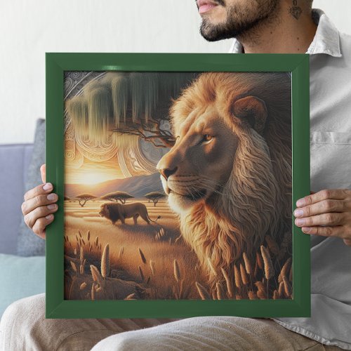 Majestic Lion Roaming With Awe Poster