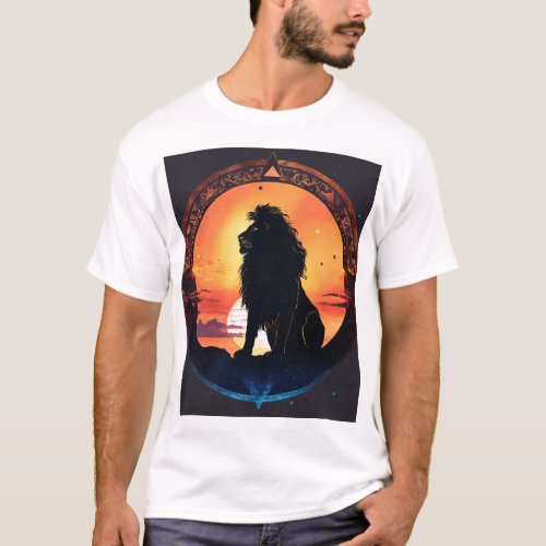 Majestic Lion Silhouette T_Shir T_Shirt