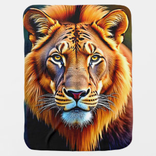 Majestic Lion: Soul of the Wild King Art Baby Blanket