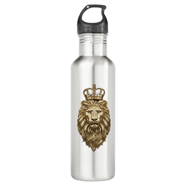 Majestic lion stainless steel water bottle (Front)