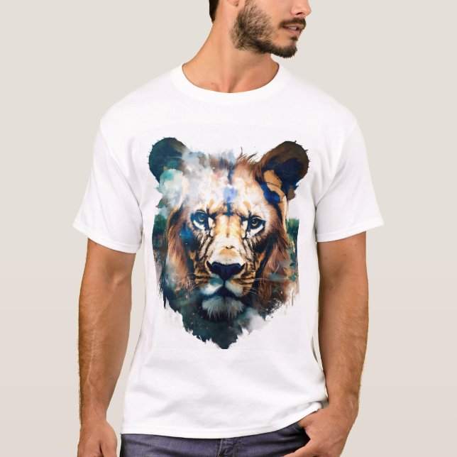 Majestic Lion T-Shirt Design - King of  the Jungle (Front)