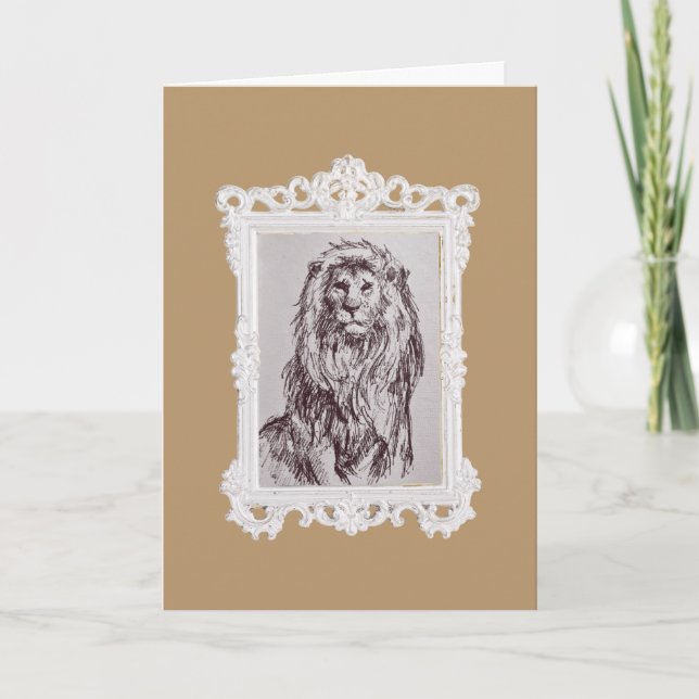 Majestic Lion - Thank You Card (Folded) (Front)