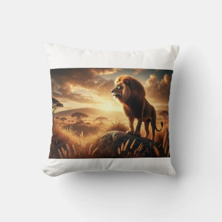 majestic lion throw pillow
