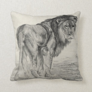 Majestic Lion Throw Pillow