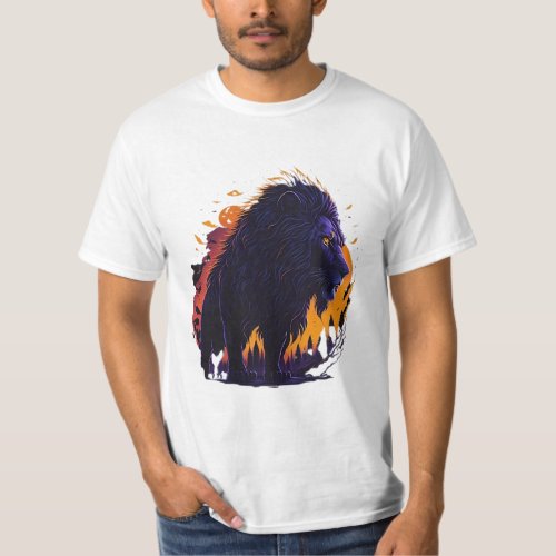 Majestic Lion Vector Art T_Shirt