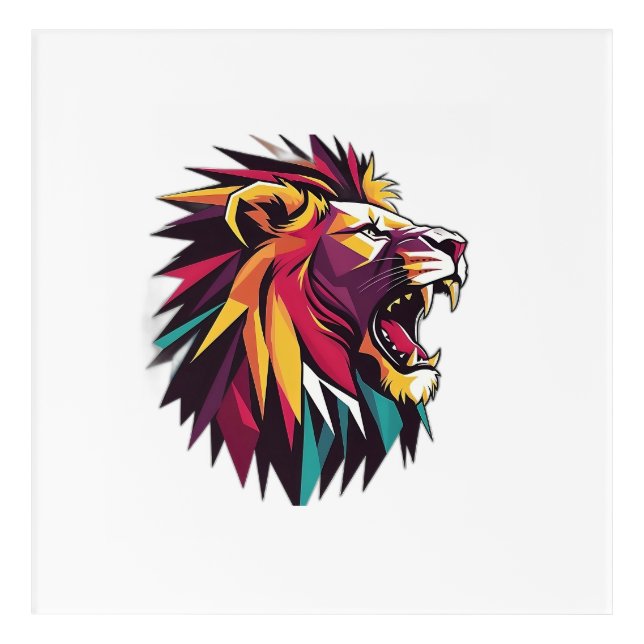 "Majestic Lion Wall Art – King of the Jungle" (Front)