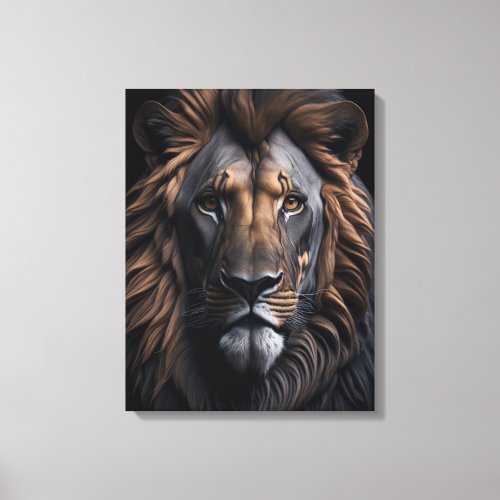 Majestic Lions Gaze Canvas Print