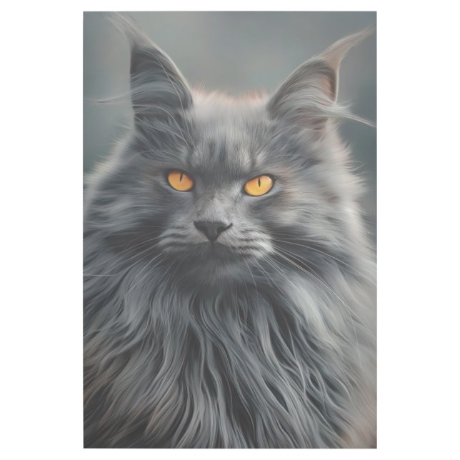 Majestic Long-Haired Cat Portrait Design Gallery Wrap (Front)