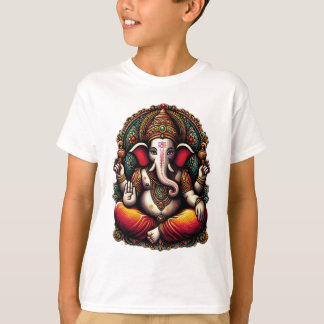 Majestic Lord Ganesha in Divine Aura" T-Shirt
