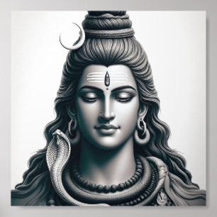 Majestic Lord Shiva – The Eternal Yogi Acrylic Photo Tile