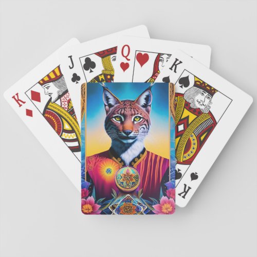 Majestic Lynx Games Art Illustrated Spirit Animal Playing Cards