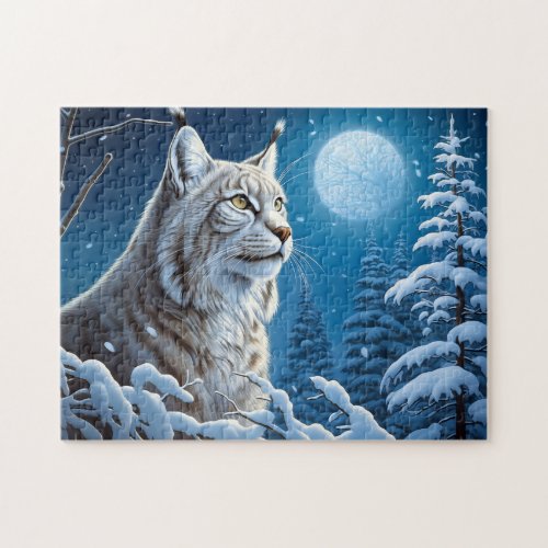 Majestic Lynx  Nature Lovers Winter Jigsaw Puzzle