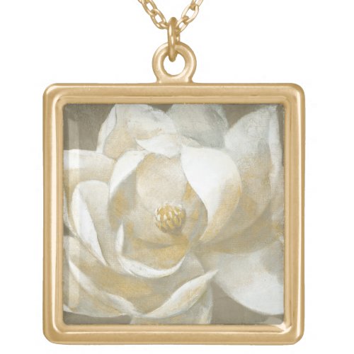Majestic Magnolia Gold Plated Necklace