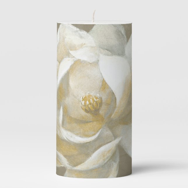 Majestic Magnolia Pillar Candle (Front)
