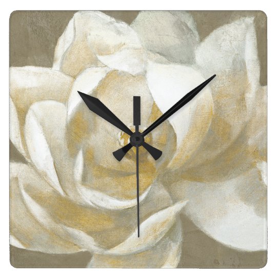 Majestic Magnolia Square Wall Clock