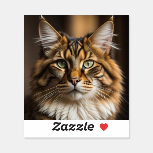 Majestic Maine Coon Cat Sticker