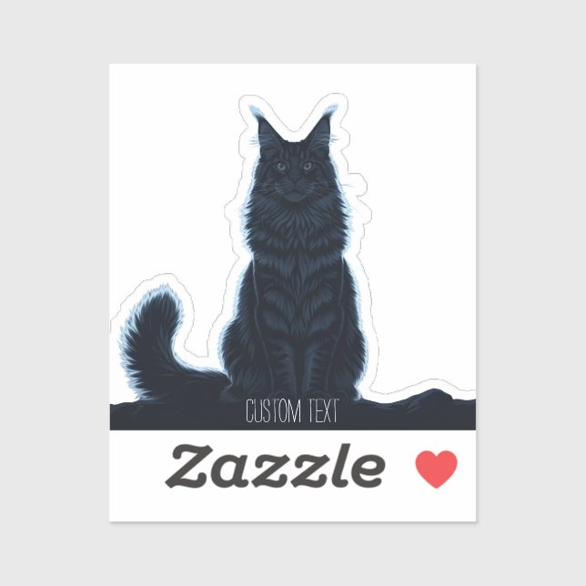 Majestic Maine Coon: Personalized Cat Laptop  Sticker (Sheet)